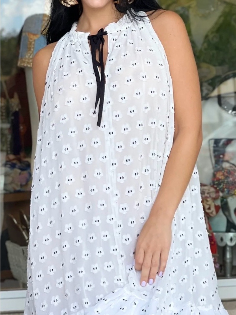 Current Air white floral dress
